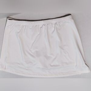 White Athletic Skirt With Built In Shorts